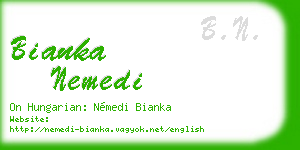 bianka nemedi business card
